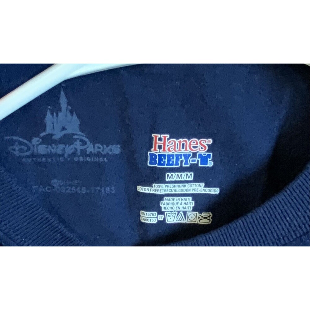 Disneyland Happy Holidays Mickey, Chip & Dale Hanes Beefy-T Shirt, Medium - Picture 3 of 3